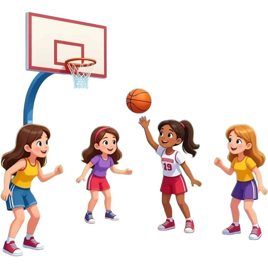 girls playing basketball emoji