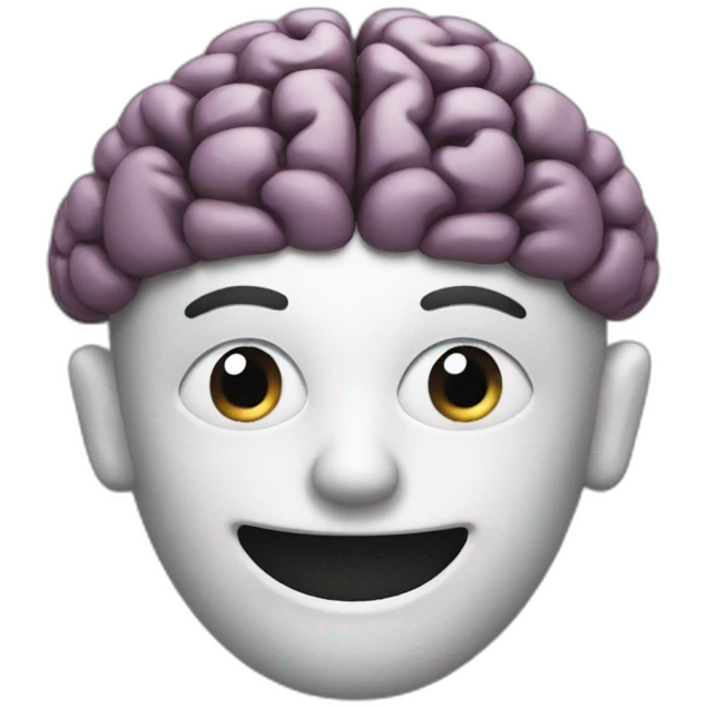 Smart brain emoji
