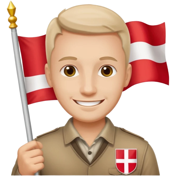 ultra realistic polish man with poland flag emoji