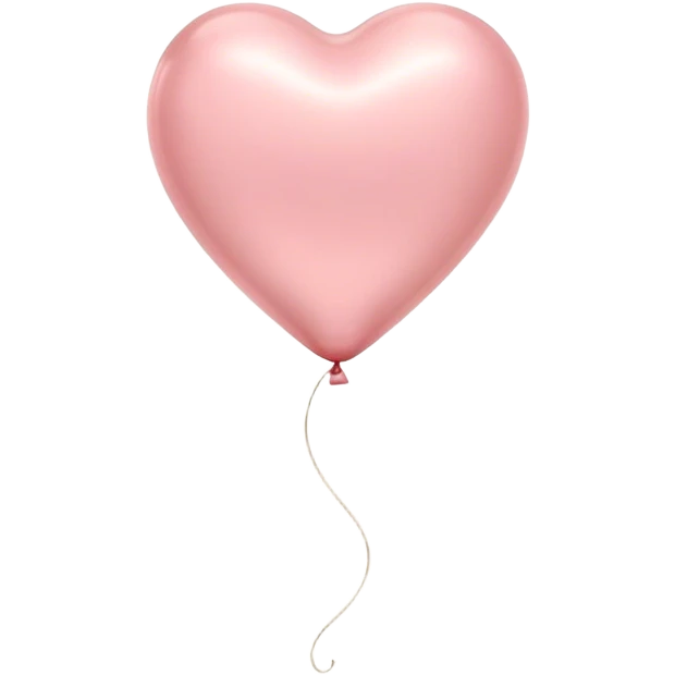 Cinematic tiny floating heart balloon, glossy and round, warm pink hues, slightly transparent with a soft glow, delicate string gently swaying, dreamy and adorable. emoji