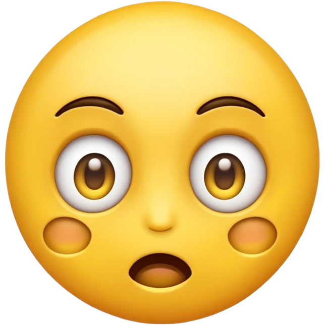 Yellow emoji with 😋but wirh eyes wide open emoji