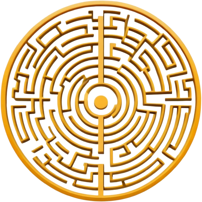 circular maze with path emoji