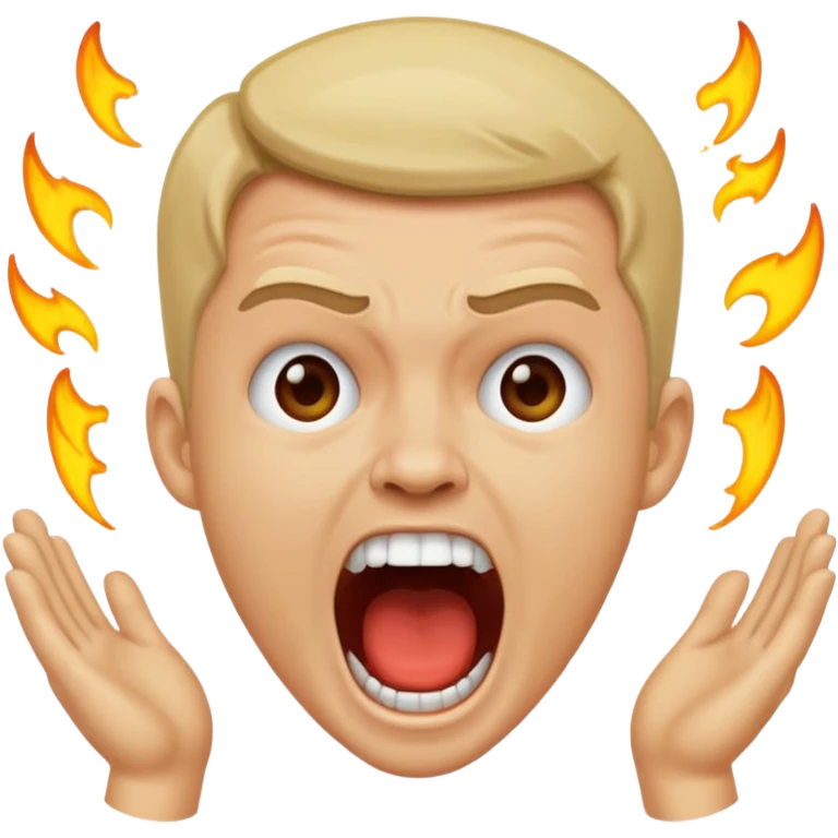 of speed/ Darren Watkins, a famous youtuber streamer looking and screaming emoji