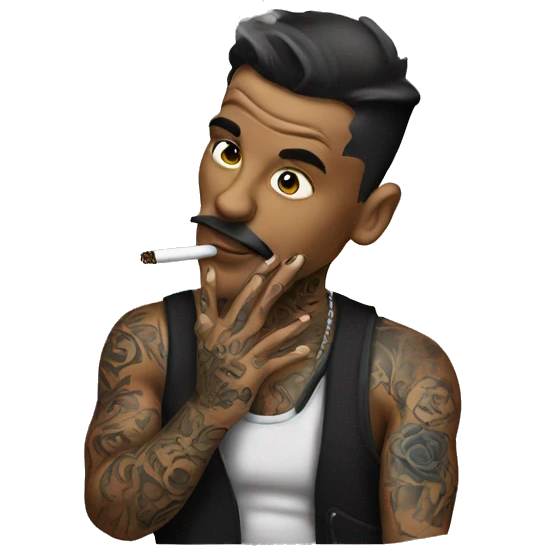 Tattoo guy smoking emoji