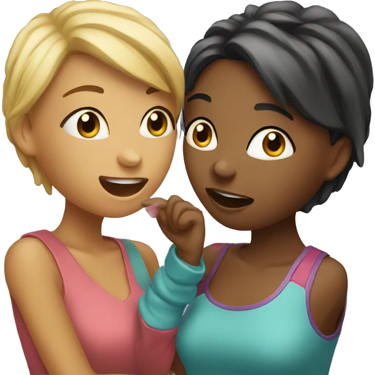 Two girls gossiping  emoji