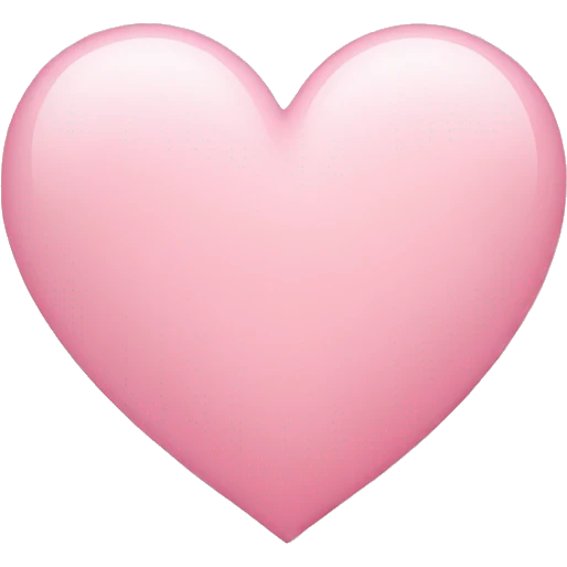 Cute light pink heart emoji