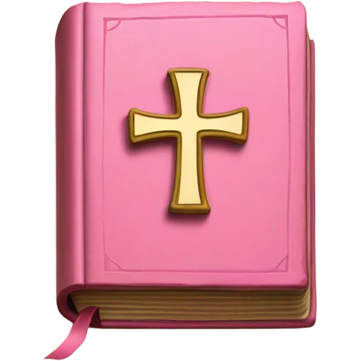 Pink old Book with cross emoji