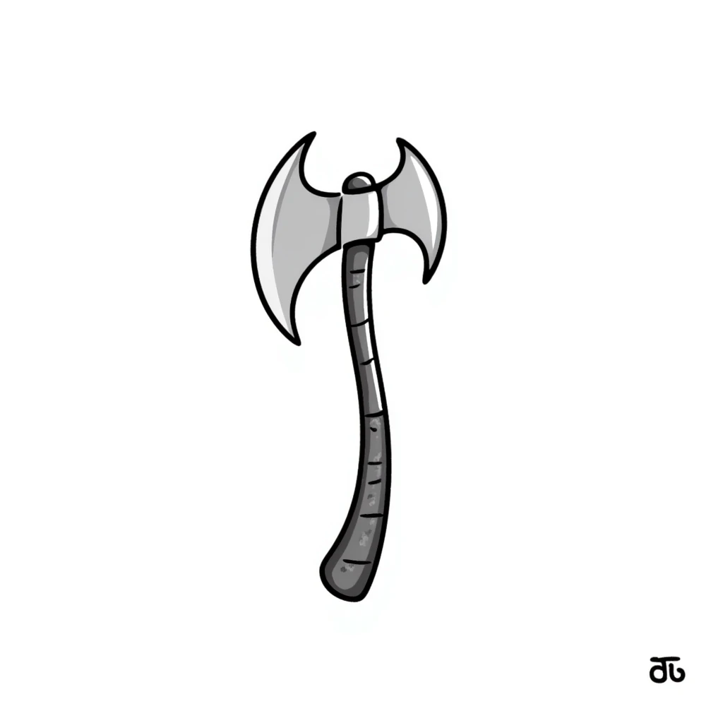 silver battle axe emoji