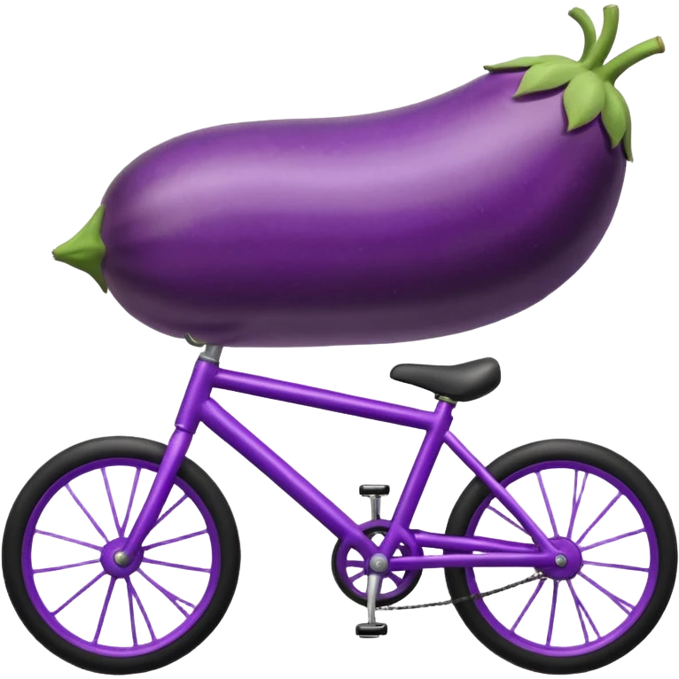 Eggplant riding a bike emoji