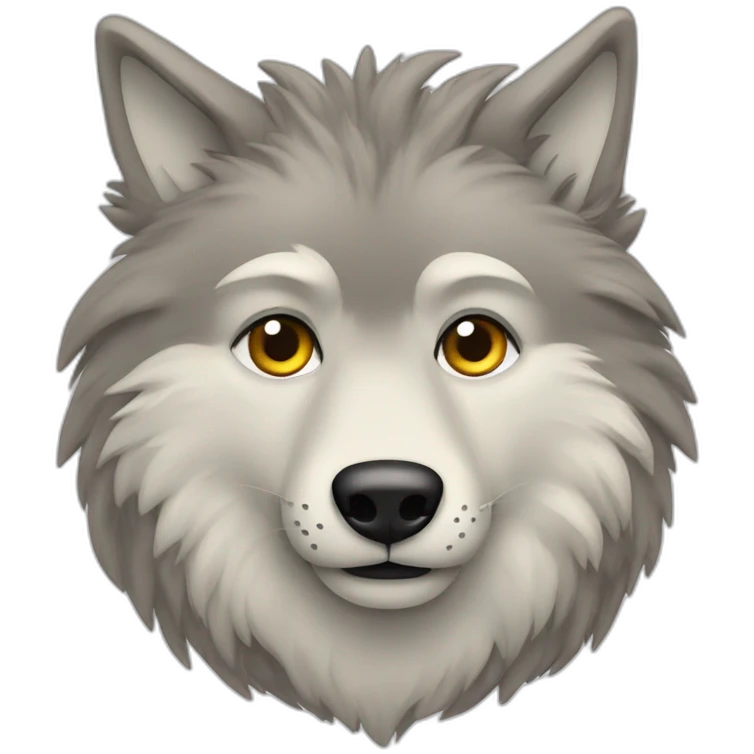 loup avec taches viollettes emoji
