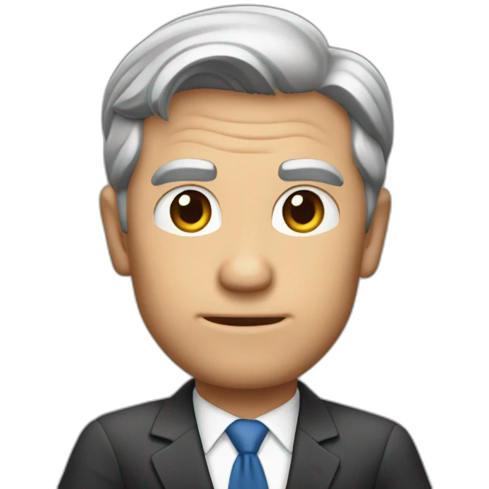 Jerome powell holding his palm up emoji