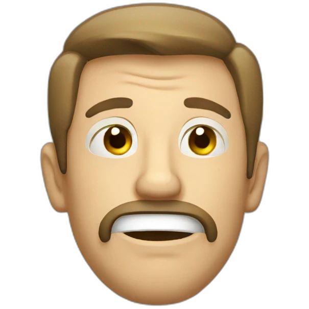 A drunk man emoji