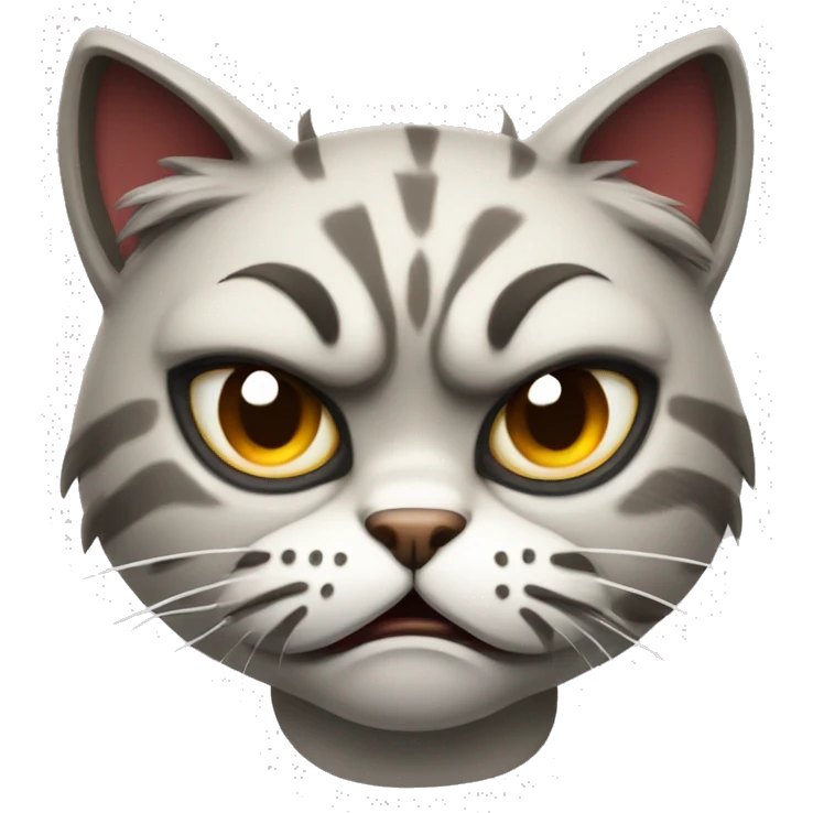 Angry funny cat emoji