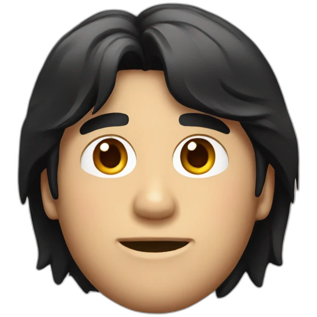 Marty McFly with black hair emoji