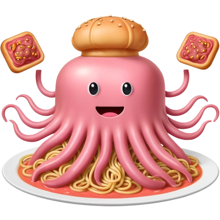 flying spaghetti pastafarian monster pink spam slop sauce emoji