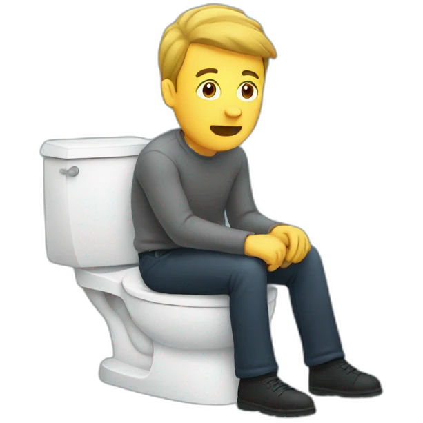Man stuck in the toilet emoji