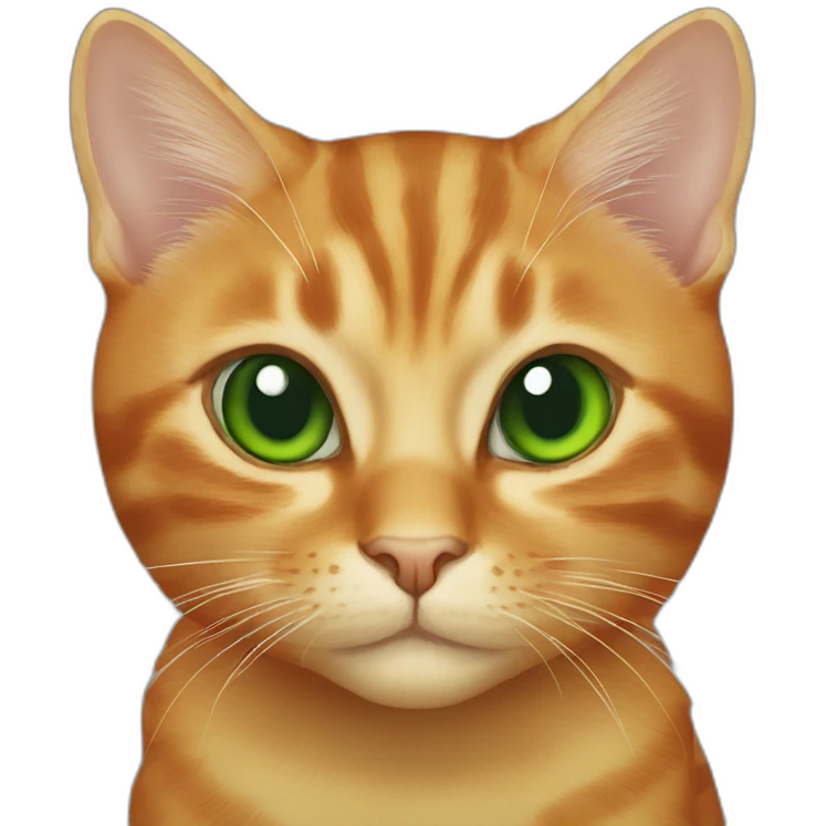 Ginger-tortoise-cat-green-eyes emoji