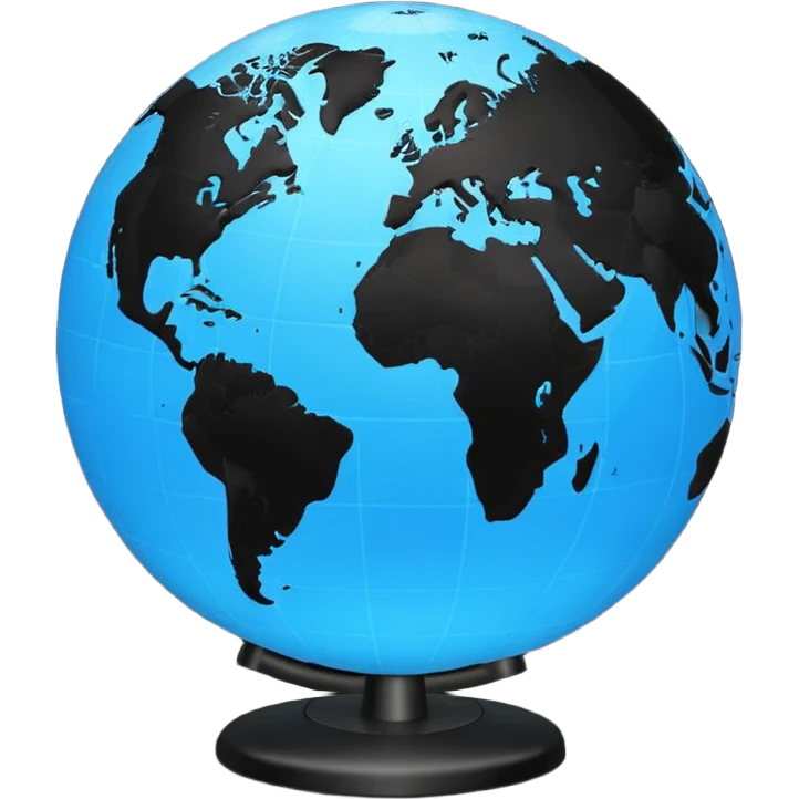 Silhouette of a  globe emoji