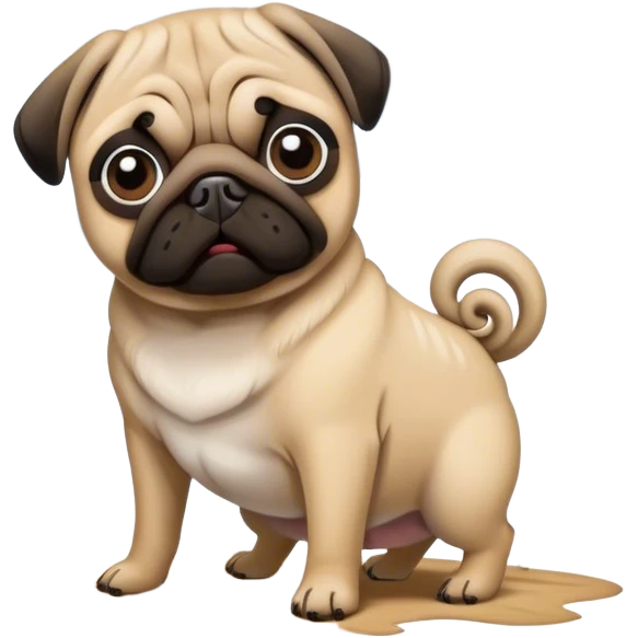 Pug caught in tornado emoji