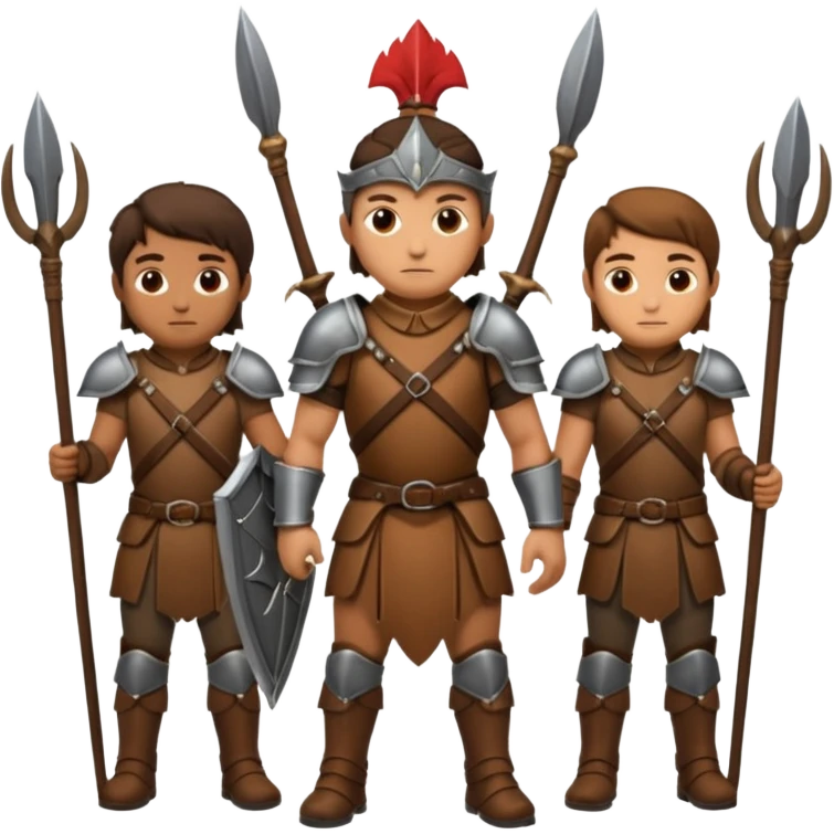 The classic image of hunters in ancient times emoji