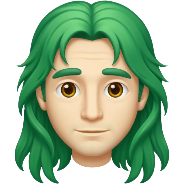 long green haired man emoji
