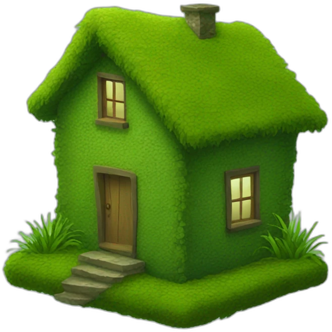 Mossy house emoji