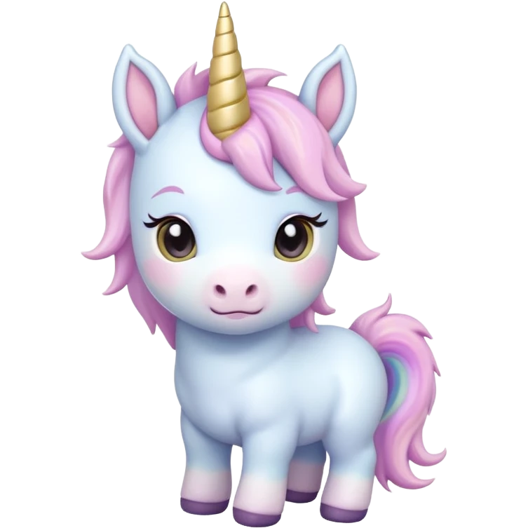 baby unicorn, chibi full body emoji