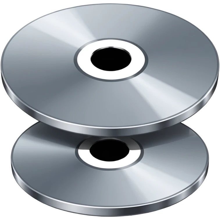 two metal computer disks emoji