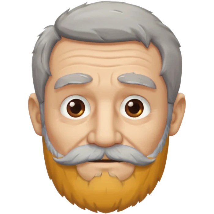  portrait of old man with scruffy beard emoji