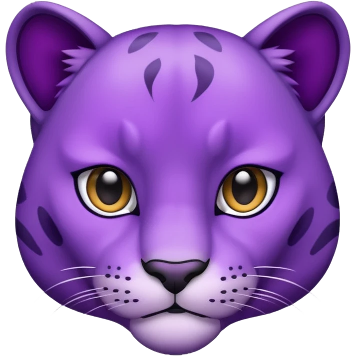 Purple Panther face turned to the slight right emoji