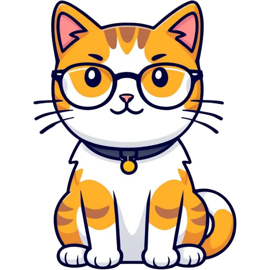 Cat with glasses emoji