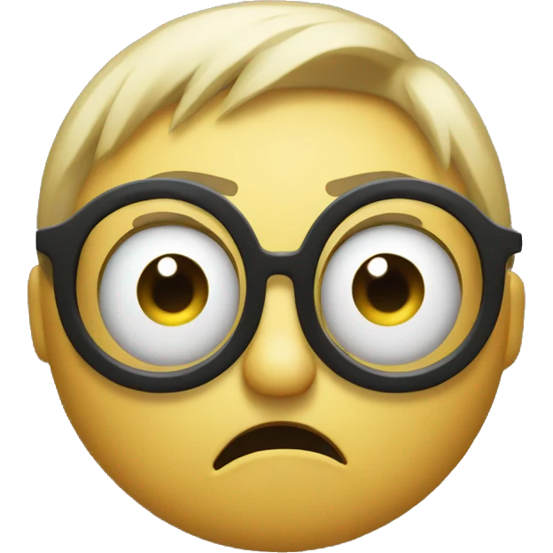 confused angry face with spectacle emoji
