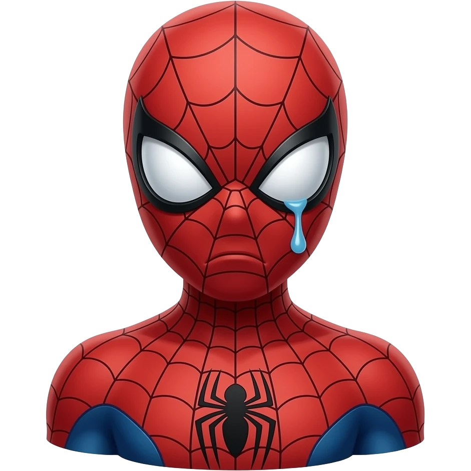 Spiderman sad emoji