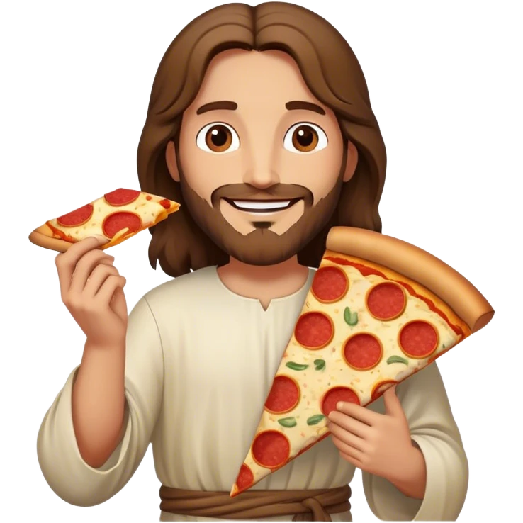 jesus love pizza emoji