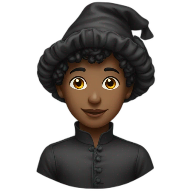 Tismey boy yet a satin bonnet black emoji