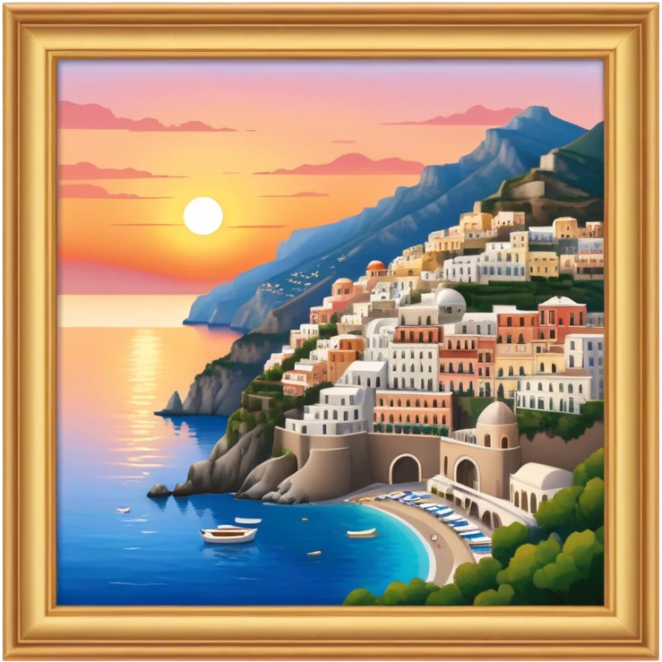 Amalfi Coast sunset  emoji