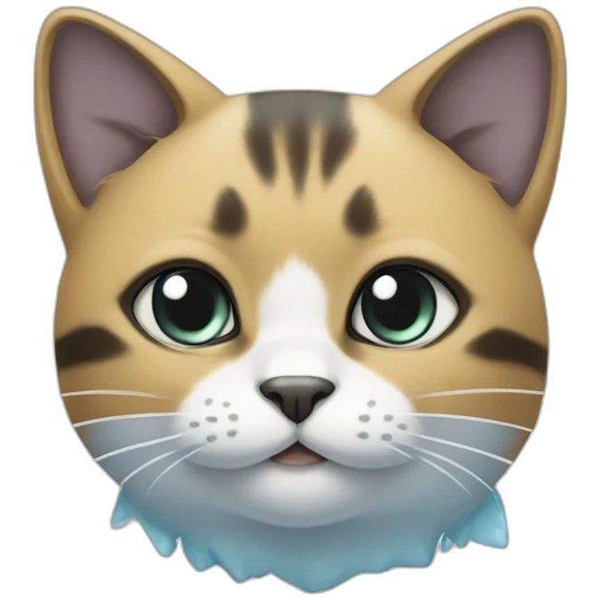 Sitting-bicolor-cat-ice-pokemon emoji