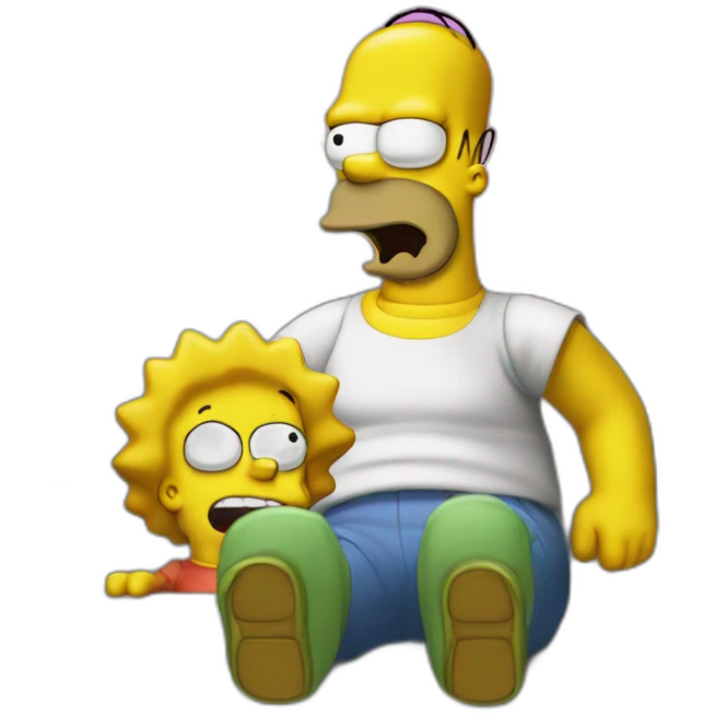 Homer simson and gozilla emoji