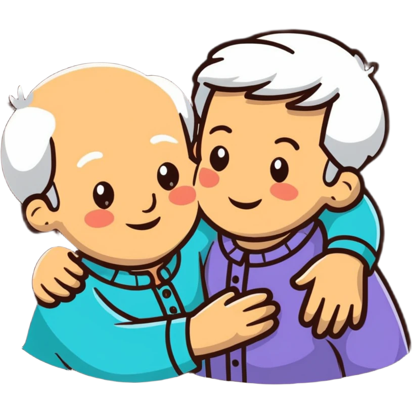 happy grandparents together emoji