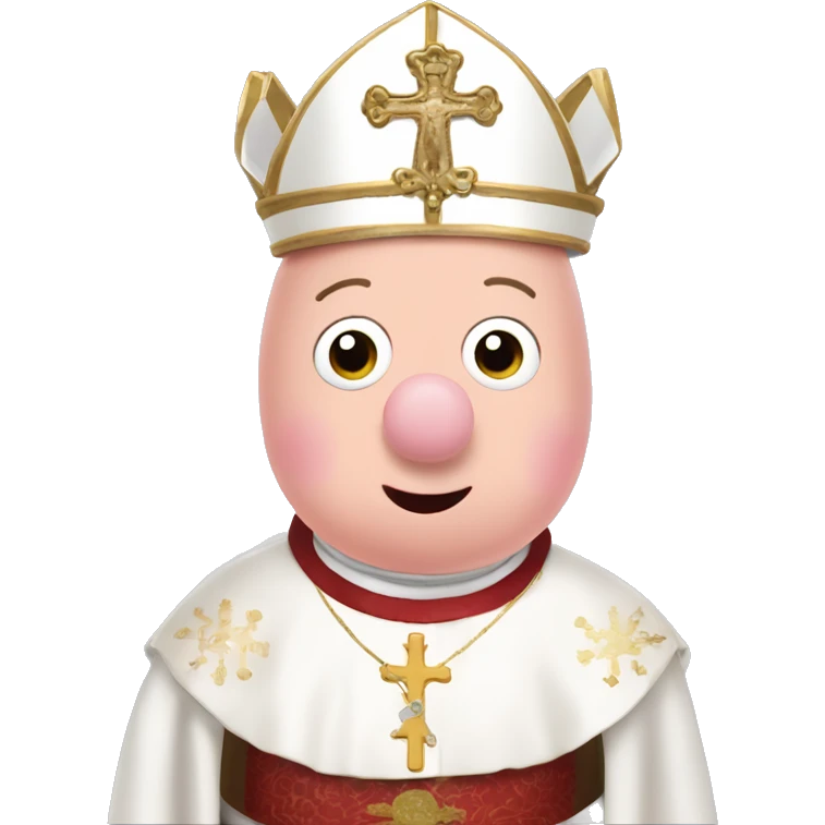 Peppa pig dressed as the pope peppa pig emoji