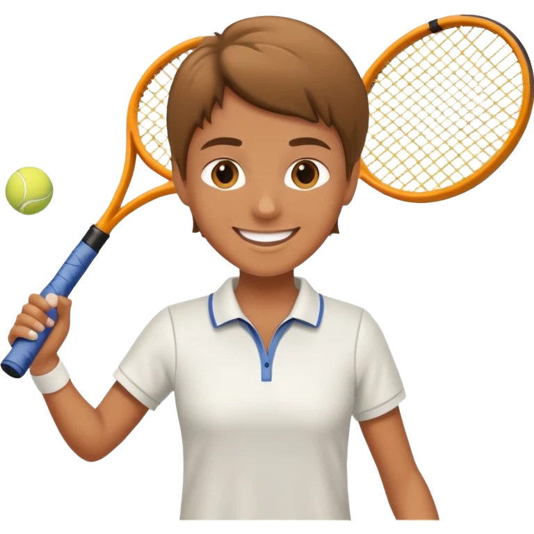 Tennis happy emoji