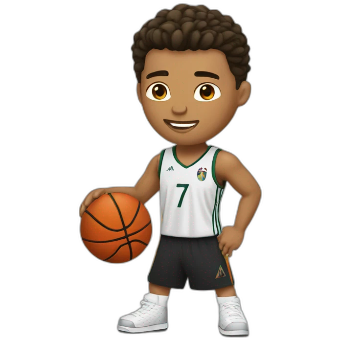 Ronaldo playing basket-ball emoji