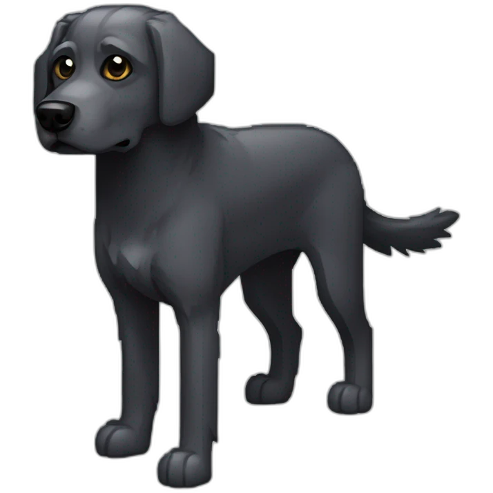 pixel-art-dark-grey-dog emoji