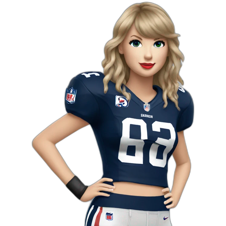 taylor swift playing nfl emoji