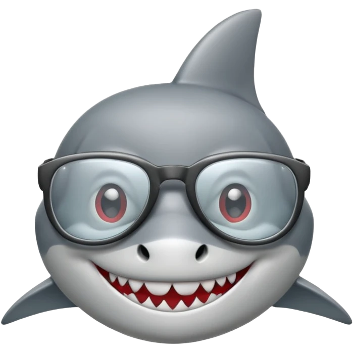 Shark with glasses  emoji