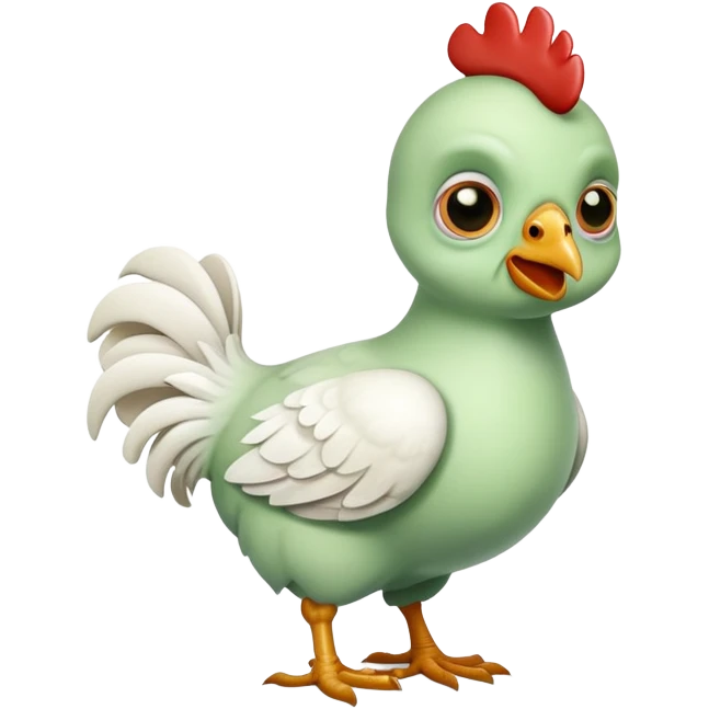 baby zombie riding chicken emoji