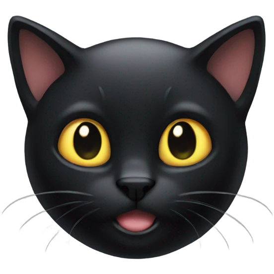 A black cat gaming emoji