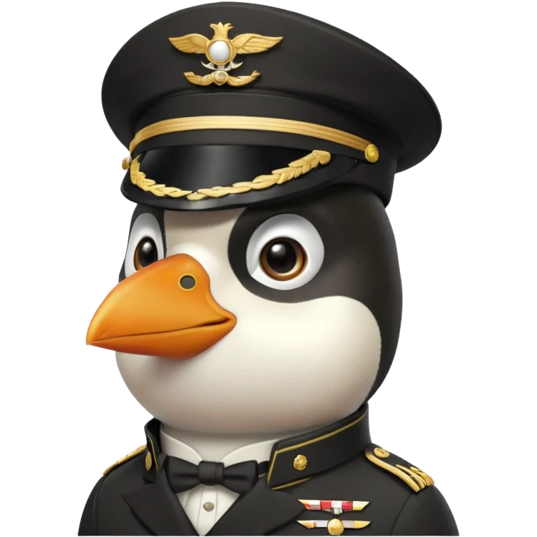 classy penguin soldier emoji
