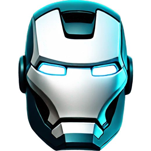 iron man head lighting neon emoji