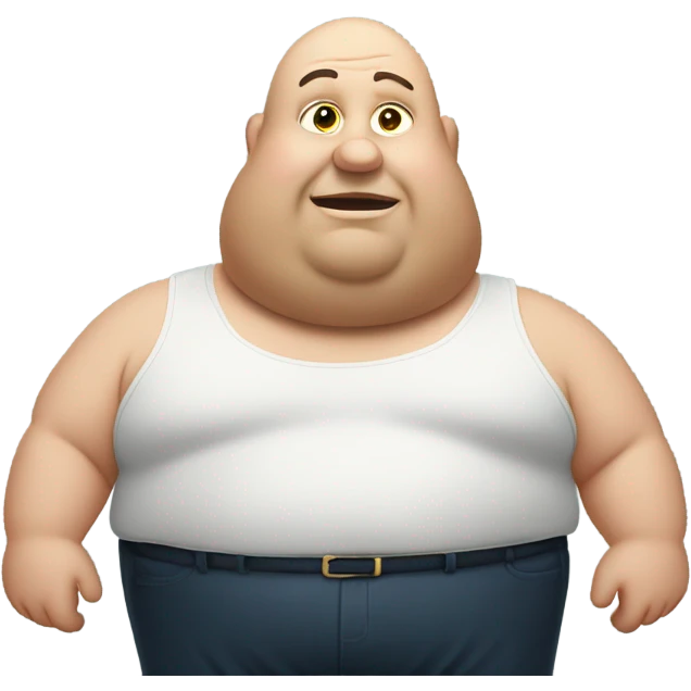 Fat man in Vermont bald spot emoji